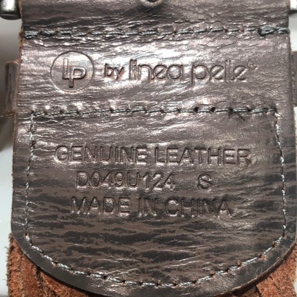 Linea Pelle Metallic Woven Leather Belt S EUC - Picture 4 of 6